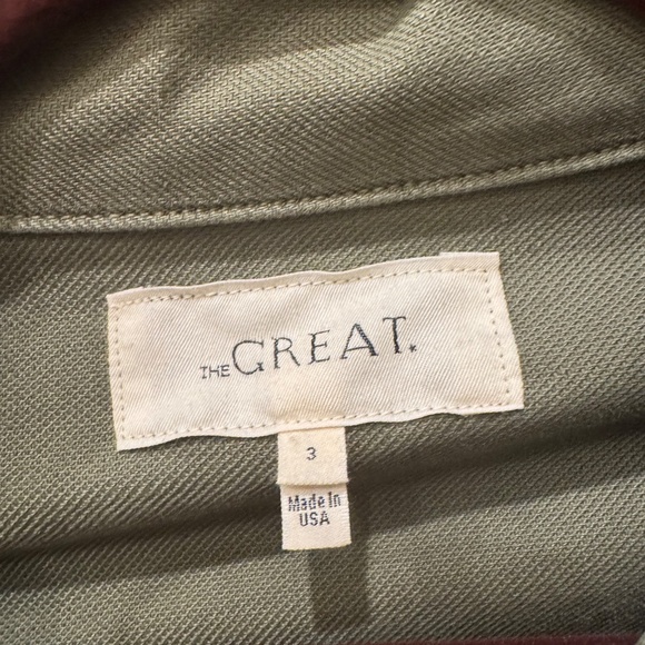 The Great. Army Green Embroidered Jacket - Picture 3 of 5
